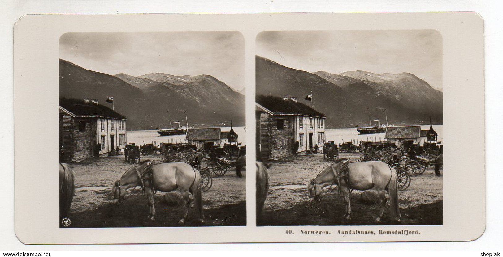 AK-0702/ Aandalsnaes  Romsdalfjord Norwegen  NPG Stereofoto Ca.1905  - Unclassified