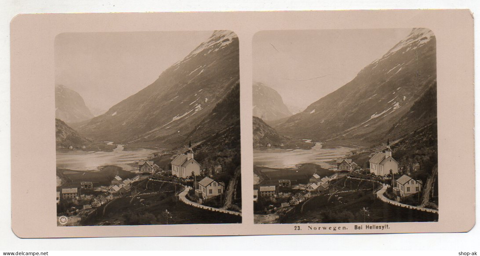 AK-0696/  Bei Hellesylt Norwegen  NPG Stereofoto Ca.1905  - Unclassified