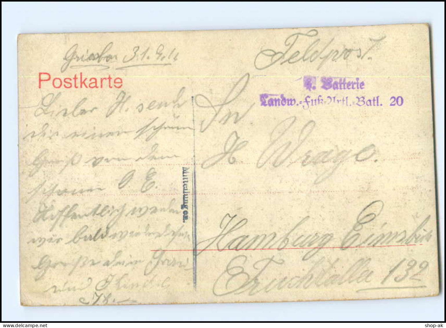 Y11220/ Elsaß Münster Postamt AK - Elsass