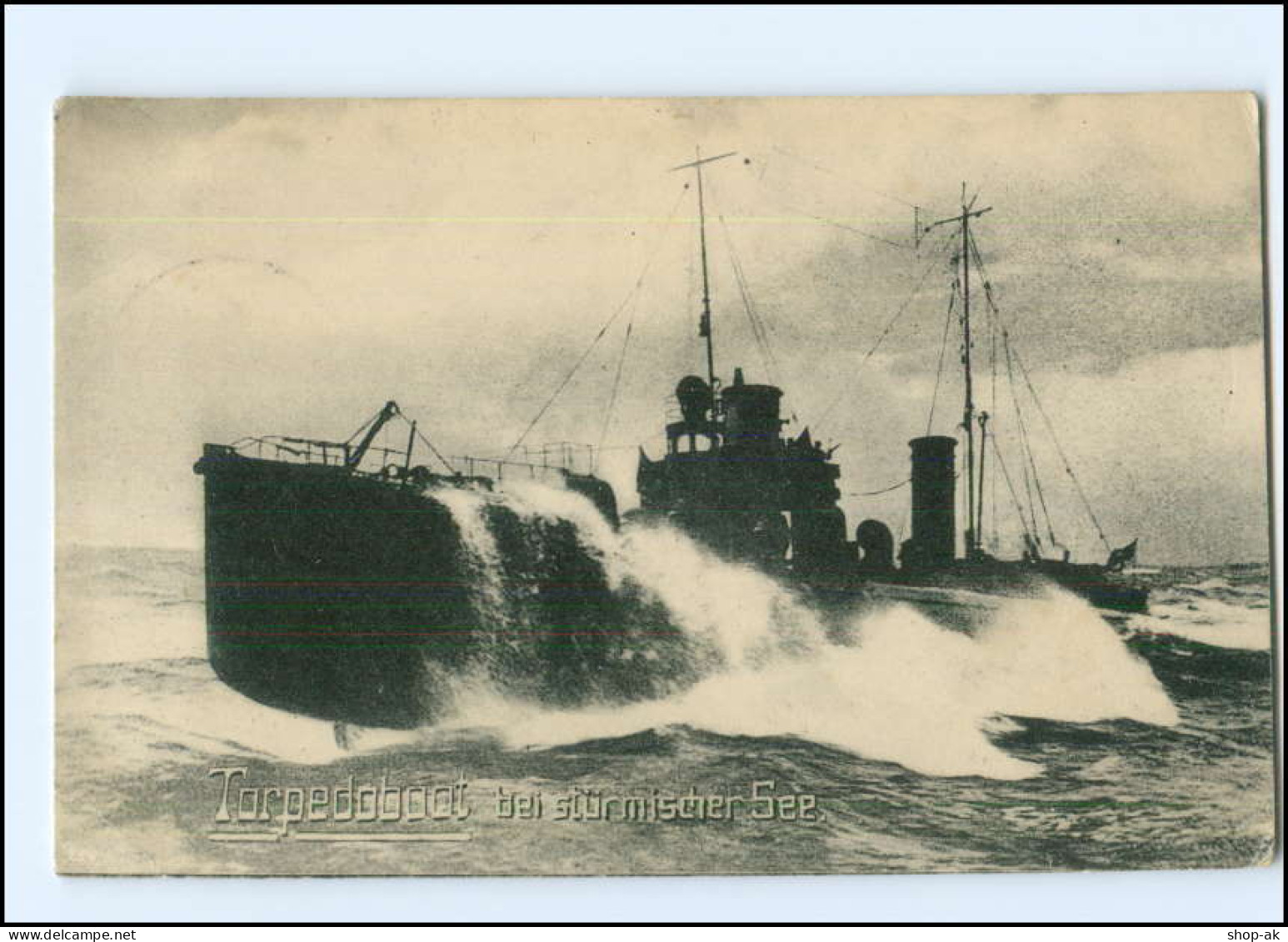 Y11147/ Torpedoboot  1. Weltkrieg AK + Marine Schiffspost Nr. 38 - Oorlog