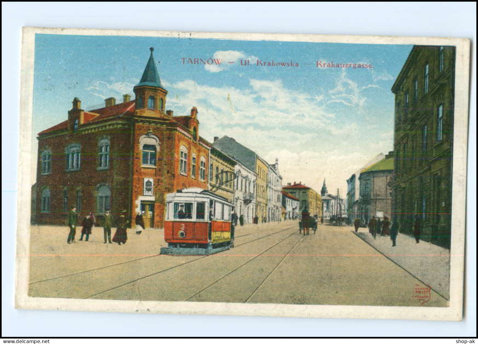 XX004114/ Tarnow Krakauerstr. Straßenbahn AK Polen 1915 - Pologne