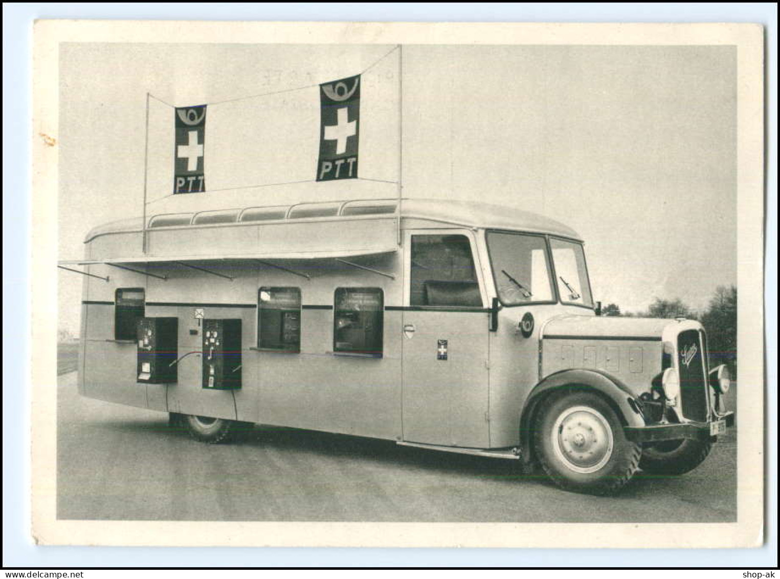 U4647/ Automobil-Postbüro Auf Sauer-Chassis Schweiz AK 1937 Postauto  - Post