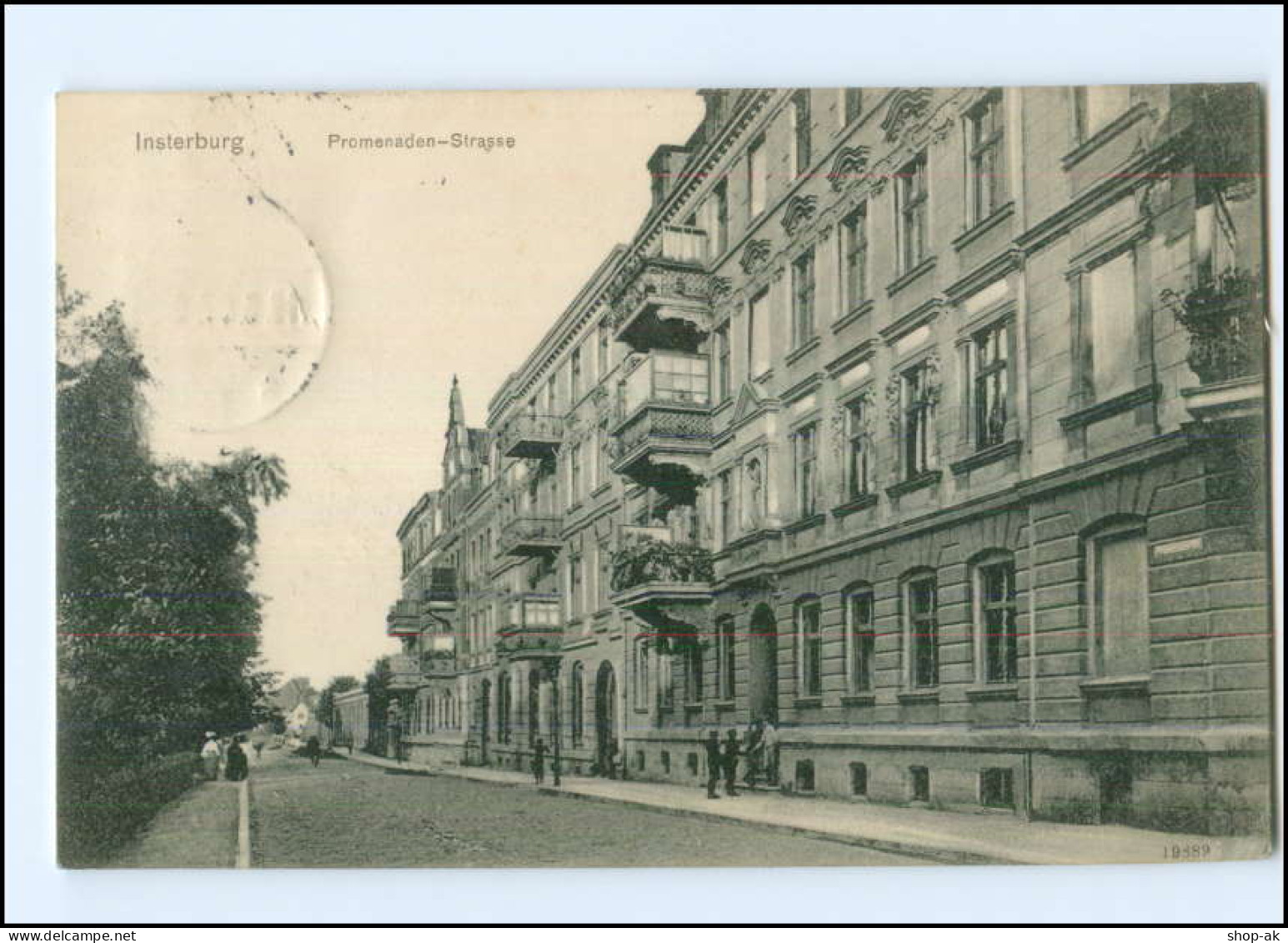 U4587/ Insterburg Promenaden-Straße  AK 1907 Ostpreußen  - Ostpreussen