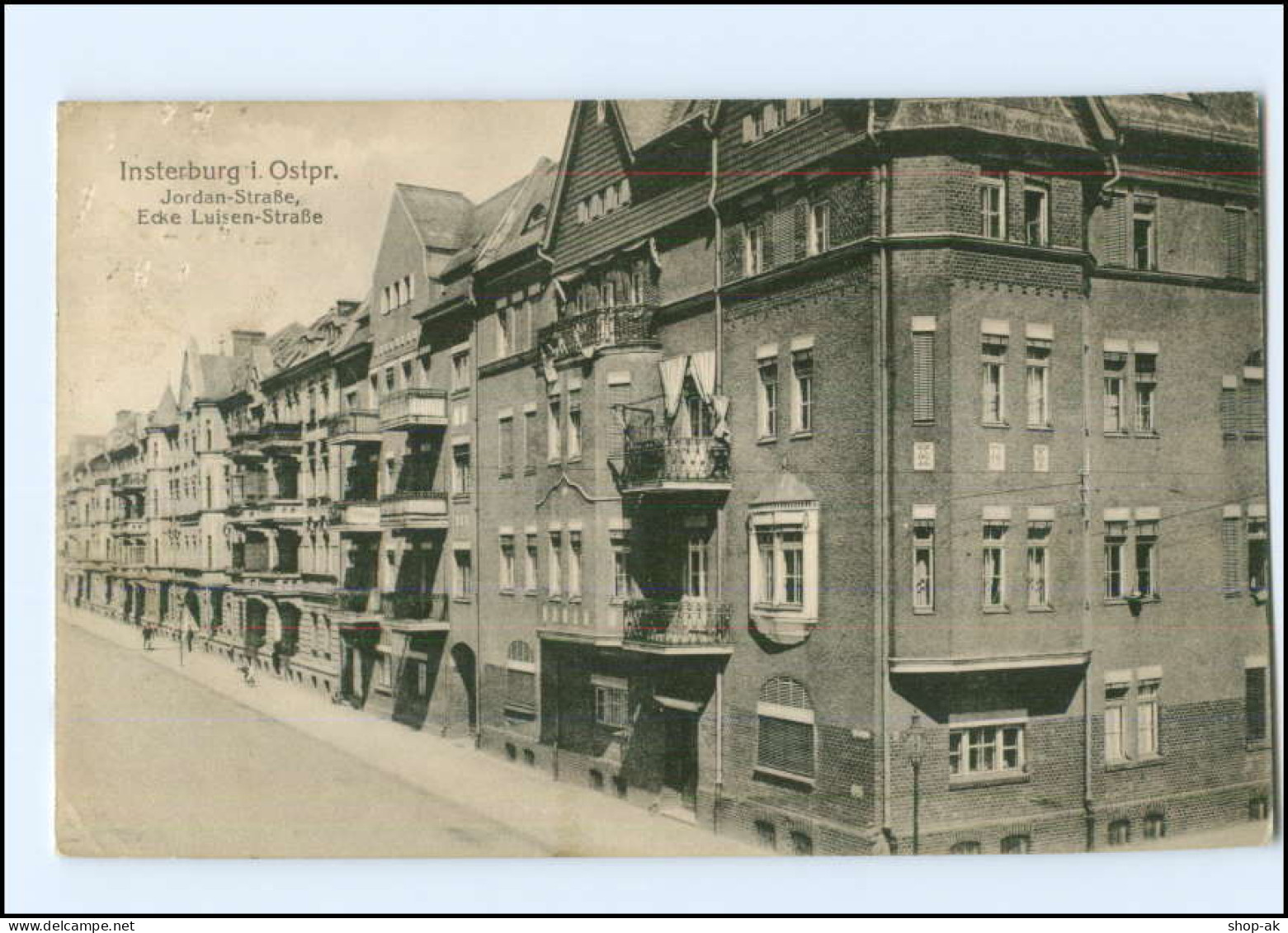 U4566/ Insterburg Jordan-Straße Ecke Luisen-Str. AK 1917 Ostpreußen - Ostpreussen