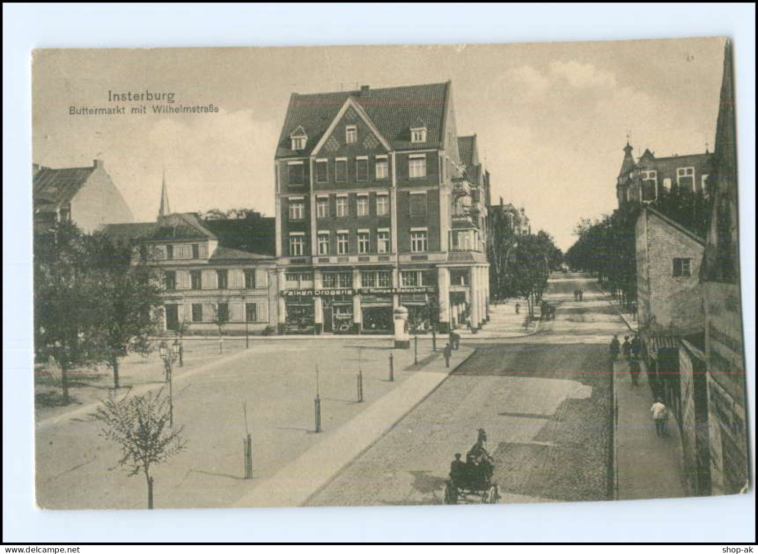U4568/ Insterburg Buttermarkt Mit Wilhelmstr. AK 1915 Ostpreußen - Ostpreussen