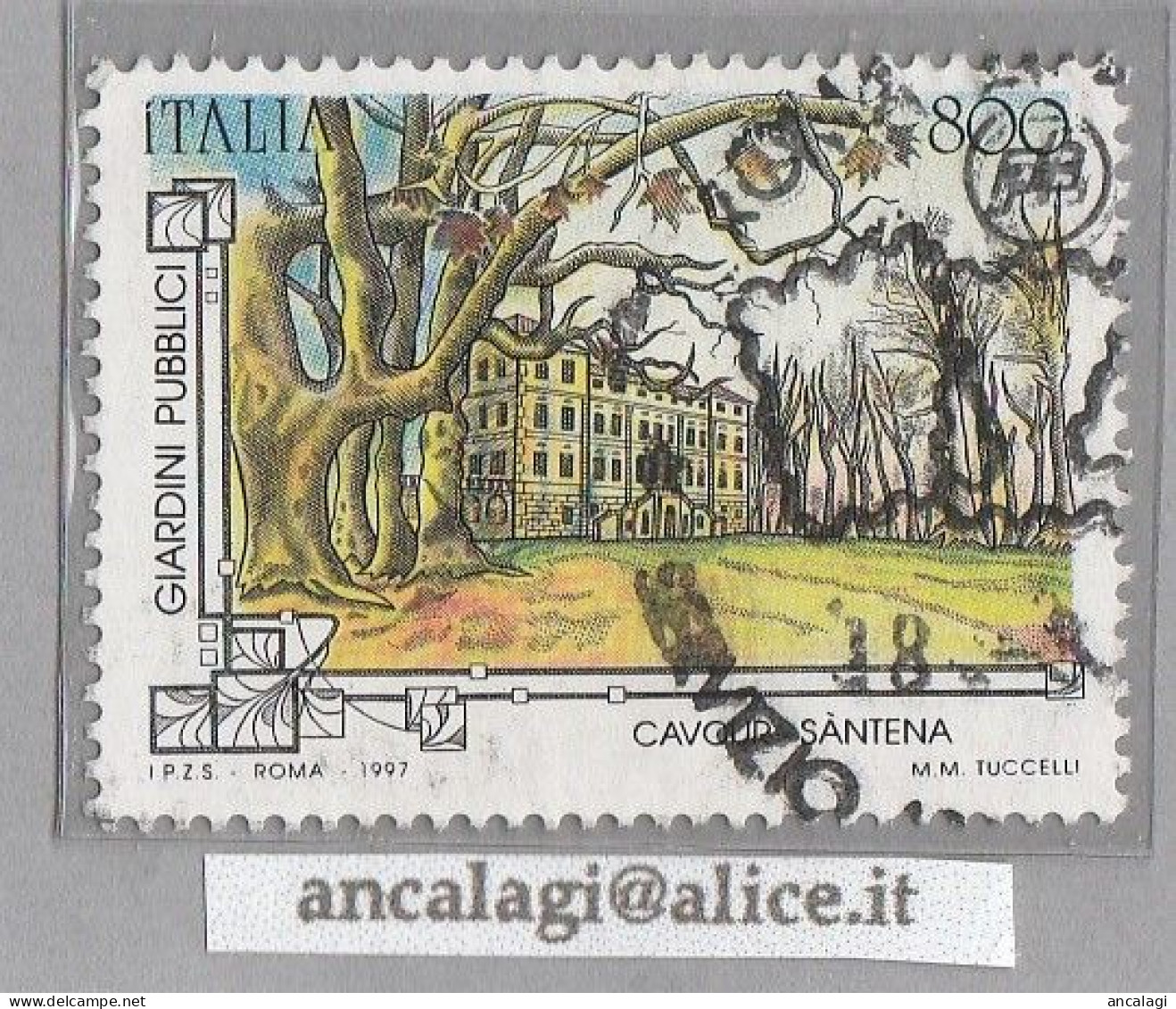 USATI ITALIA 1997 - Ref.0772B "GIARDINI D'ITALIA" 1 Val. - - 1991-00: Oblitérés