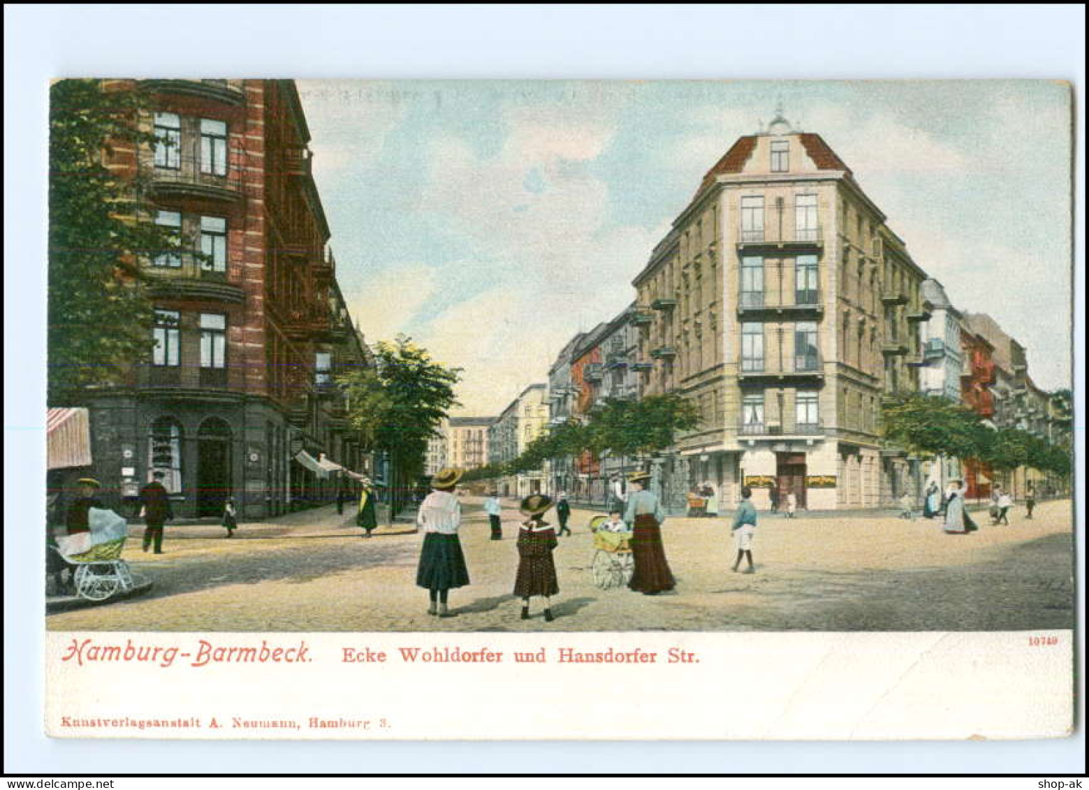U4535/ Hamburg Barmbek Ecke Wohldorfer Und Hansdorfer Str. AK Ca.1910 - Noord
