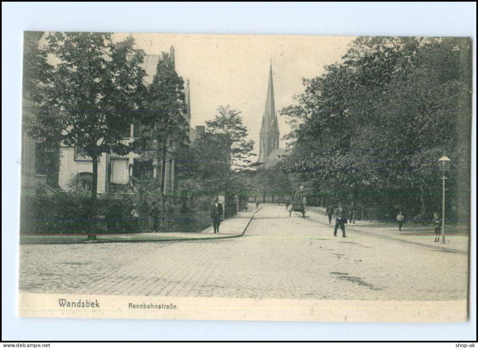 XX003712/ Hamburg Wandsbek Rennbahnstraße AK 1909 - Wandsbek