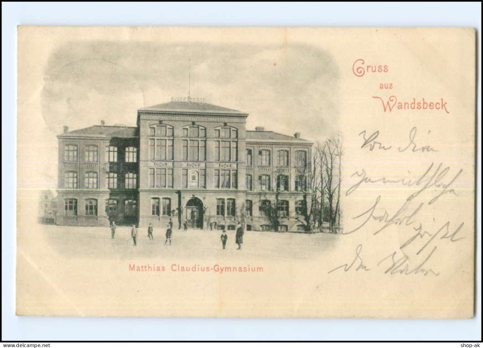 XX003692/ Hamburg Wandsbek Matthias-Claudius-Gymnasium AK 1899 - Wandsbek