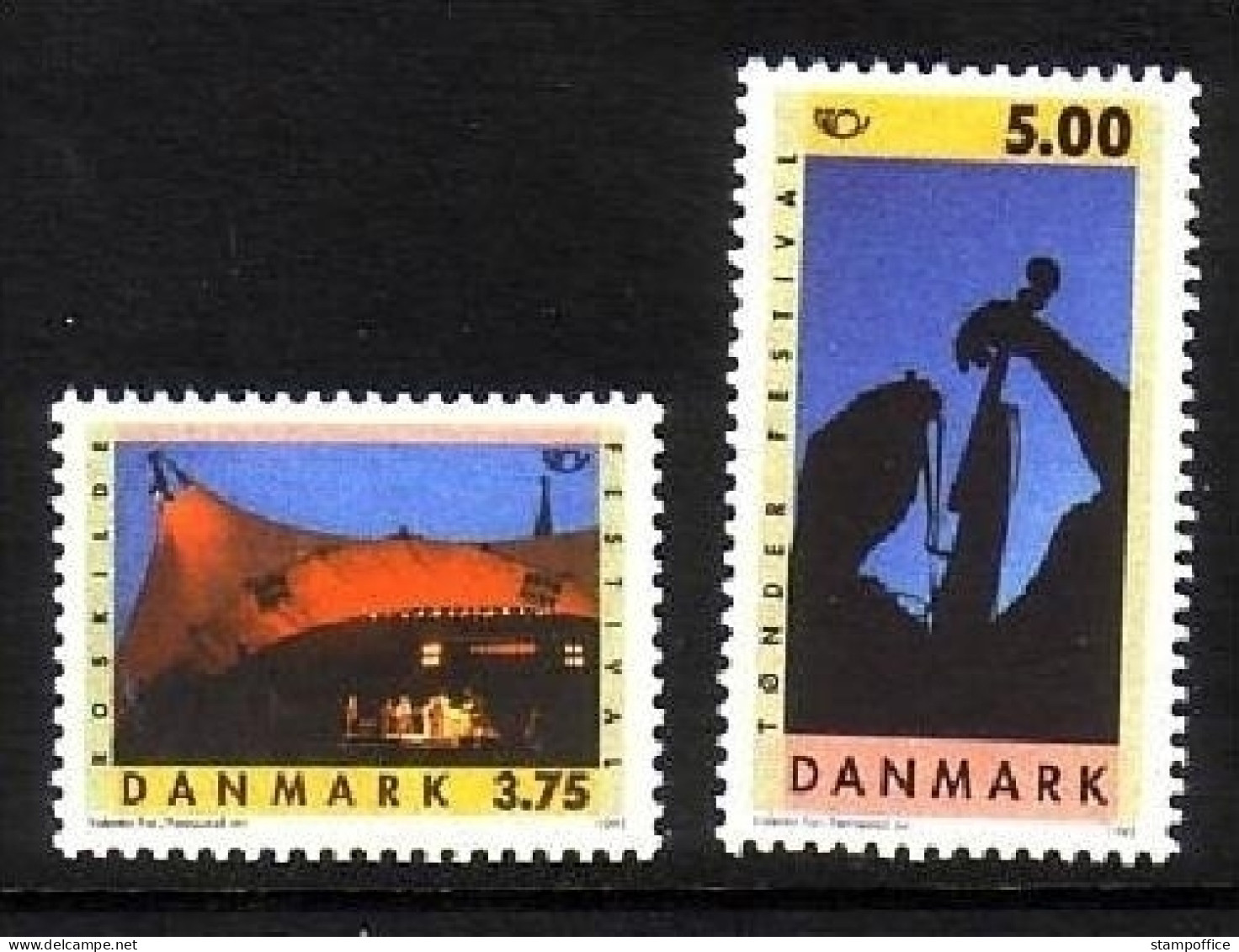 DÄNEMARK MI-NR. 1105-1106 POSTFRISCH(MINT) NORDEN 1995 TOURISMUS MUSIKFESTIVAL - Ideas Europeas