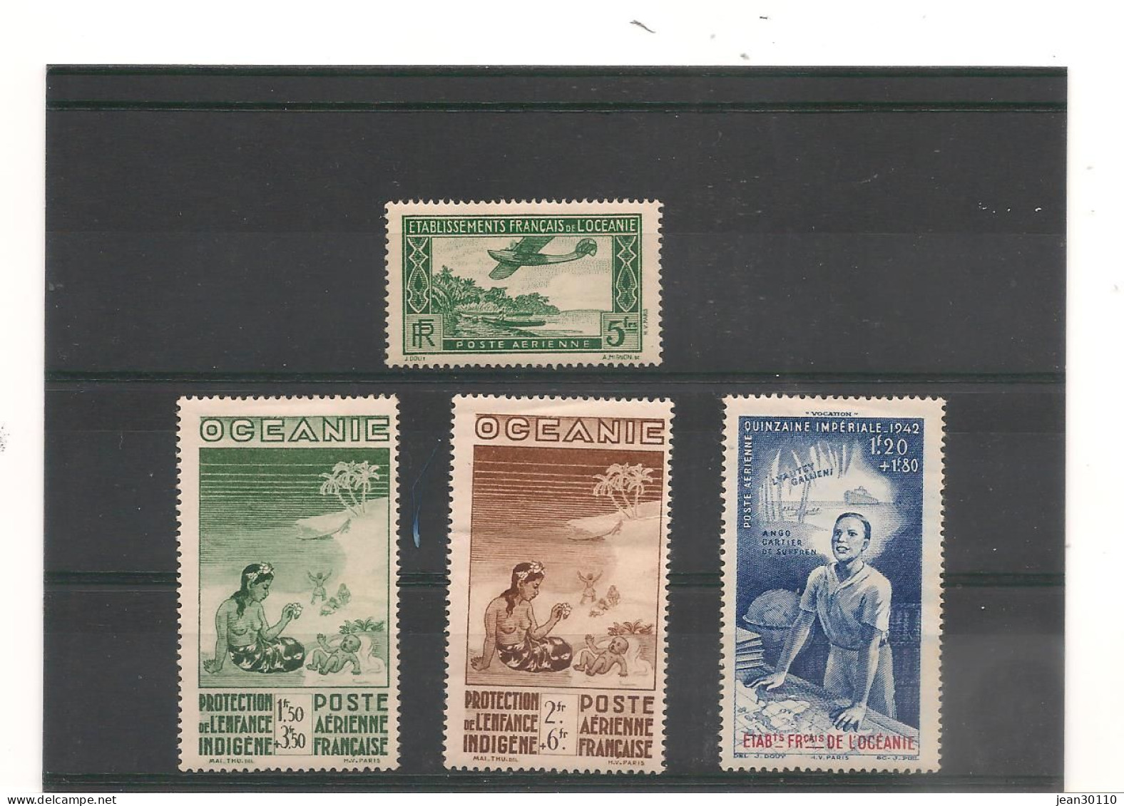 OCÉANIE 1934/54 LOT P.A.*   Cote  : 43,00 € - Luchtpost