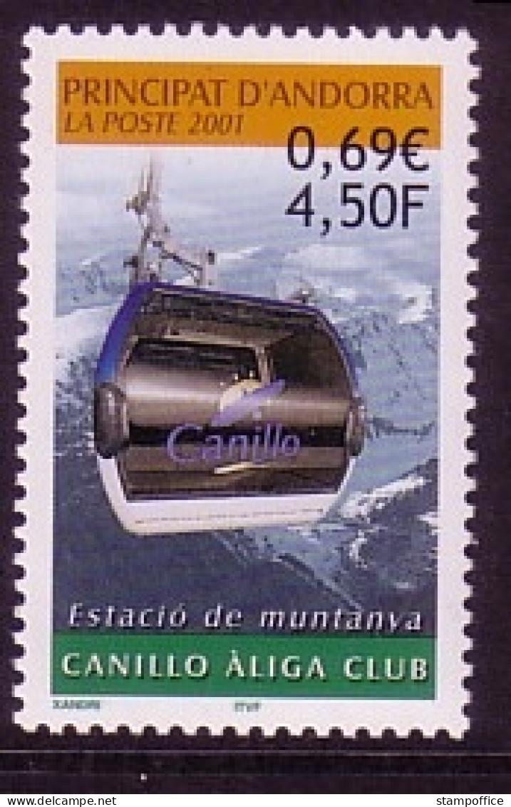 ANDORRA FRANZÖSISCH MI-NR. 562 POSTFRISCH(MINT) BERGSTATION 2001 - Neufs