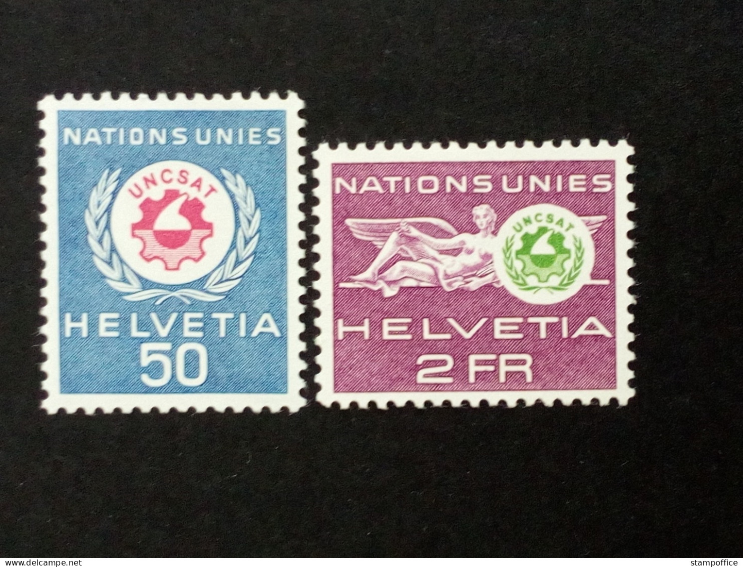 SCHWEIZ ONU MI-NR. 38-39 POSTFRISCH(MINT) UNCSAT EMBLEM 1963 - UNO