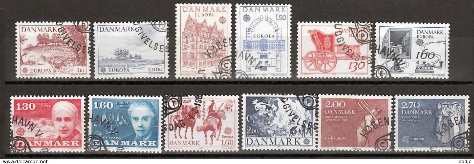 Denemarken Europa Cept 1977 T.m. 1982 Gestempeld - Lotes & Colecciones