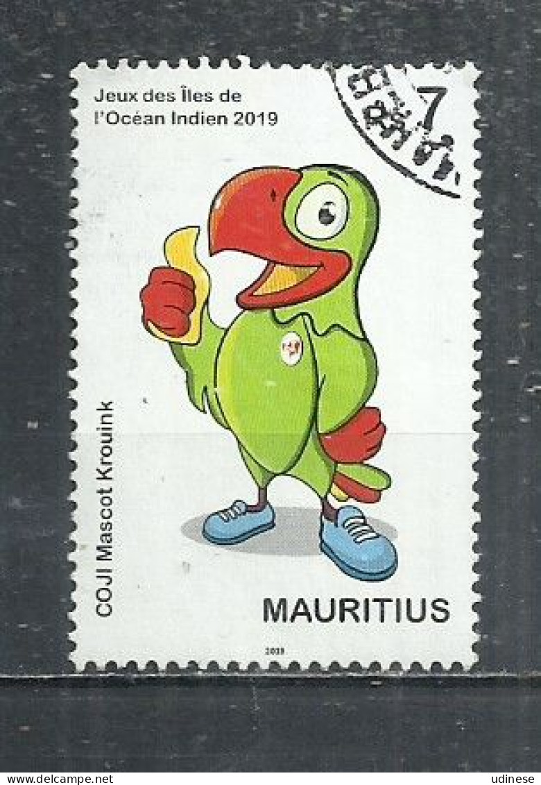 MAURITIUS 2019 - 10th INDIAN OCEAN GAMES - MASCOT COJI - POSTALLY USED OBLITERE GESTEMPELT USADO - Mauricio (1968-...)