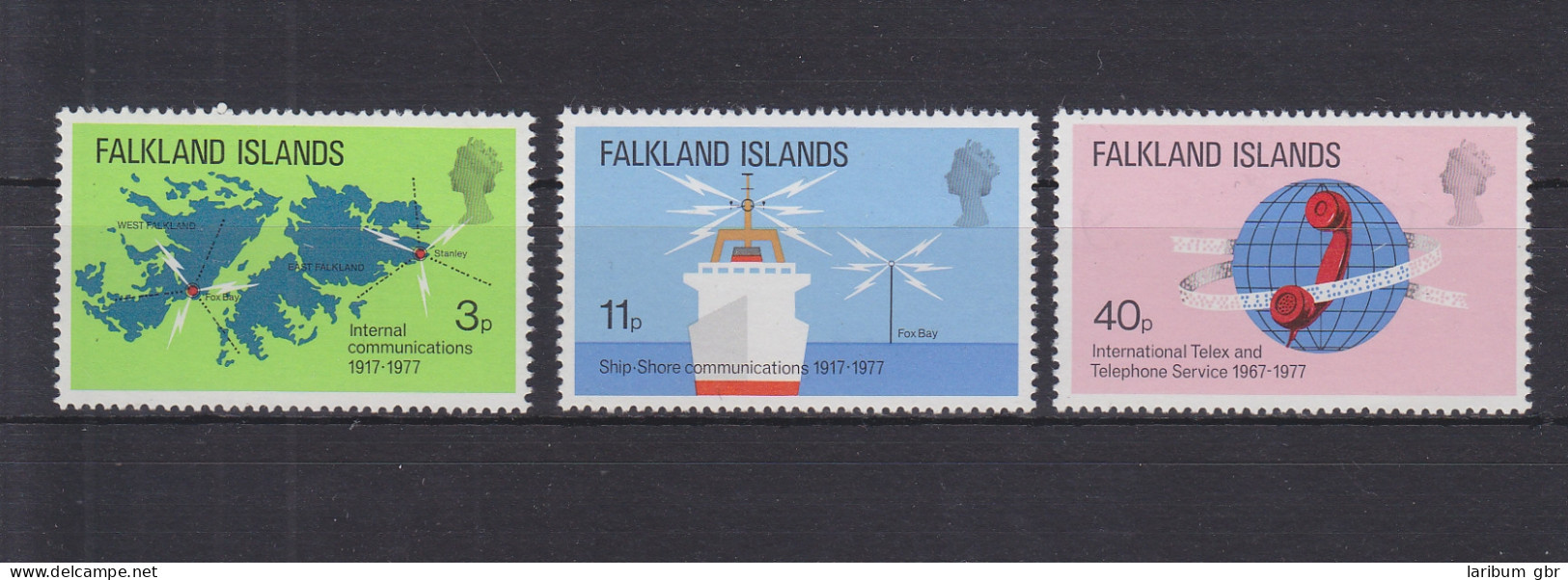 Falklandinseln 252-254 Postfrisch Fernmeldewesen,MNH #GE236 - Islas Malvinas