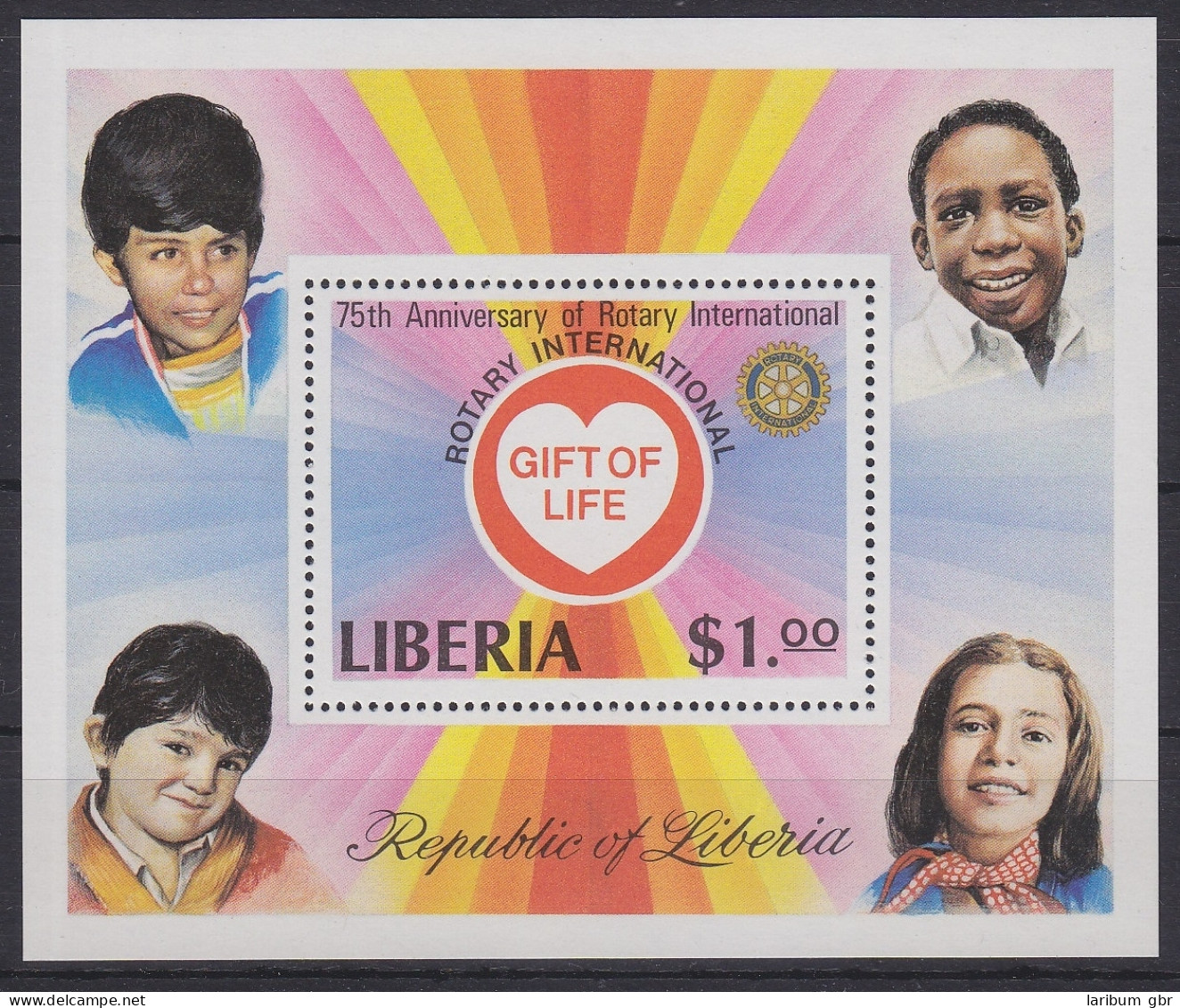 Liberia Block 94A Mit 1167 Postfrisch Rotary International, Liberia MNH #GE076 - Liberia