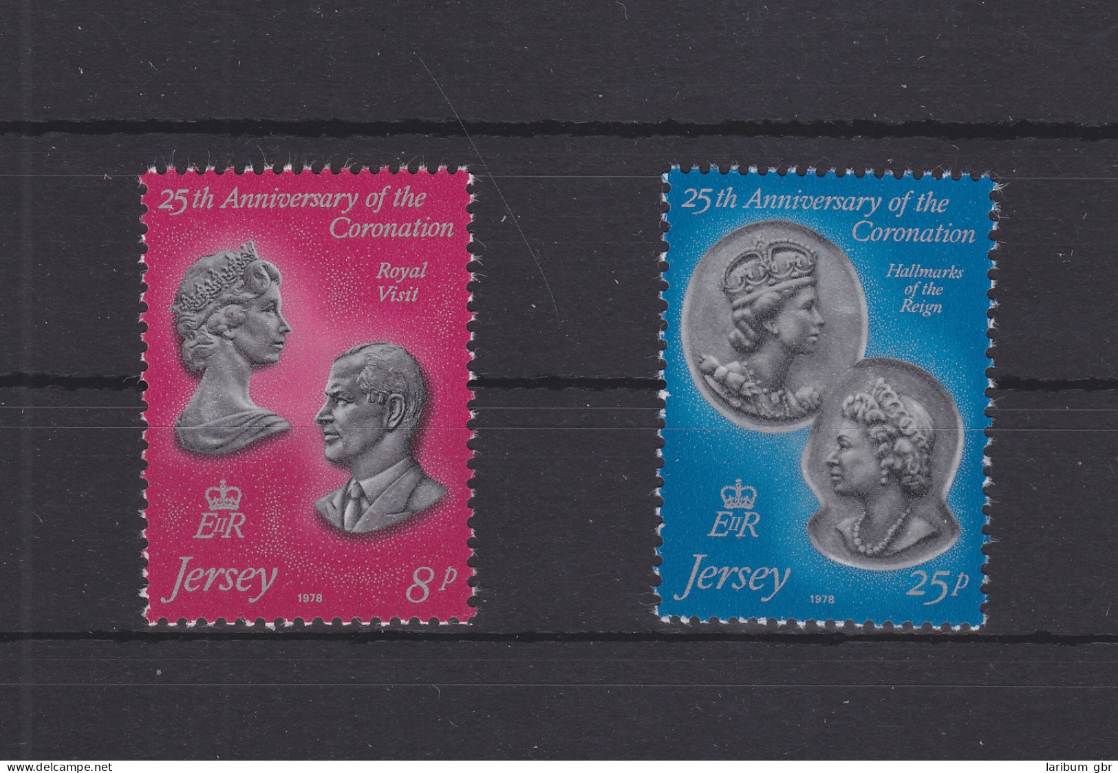 GB Jersey 185-186 Postfrisch 25. Jahrestag Königin Elisabeth #GE304 - Jersey