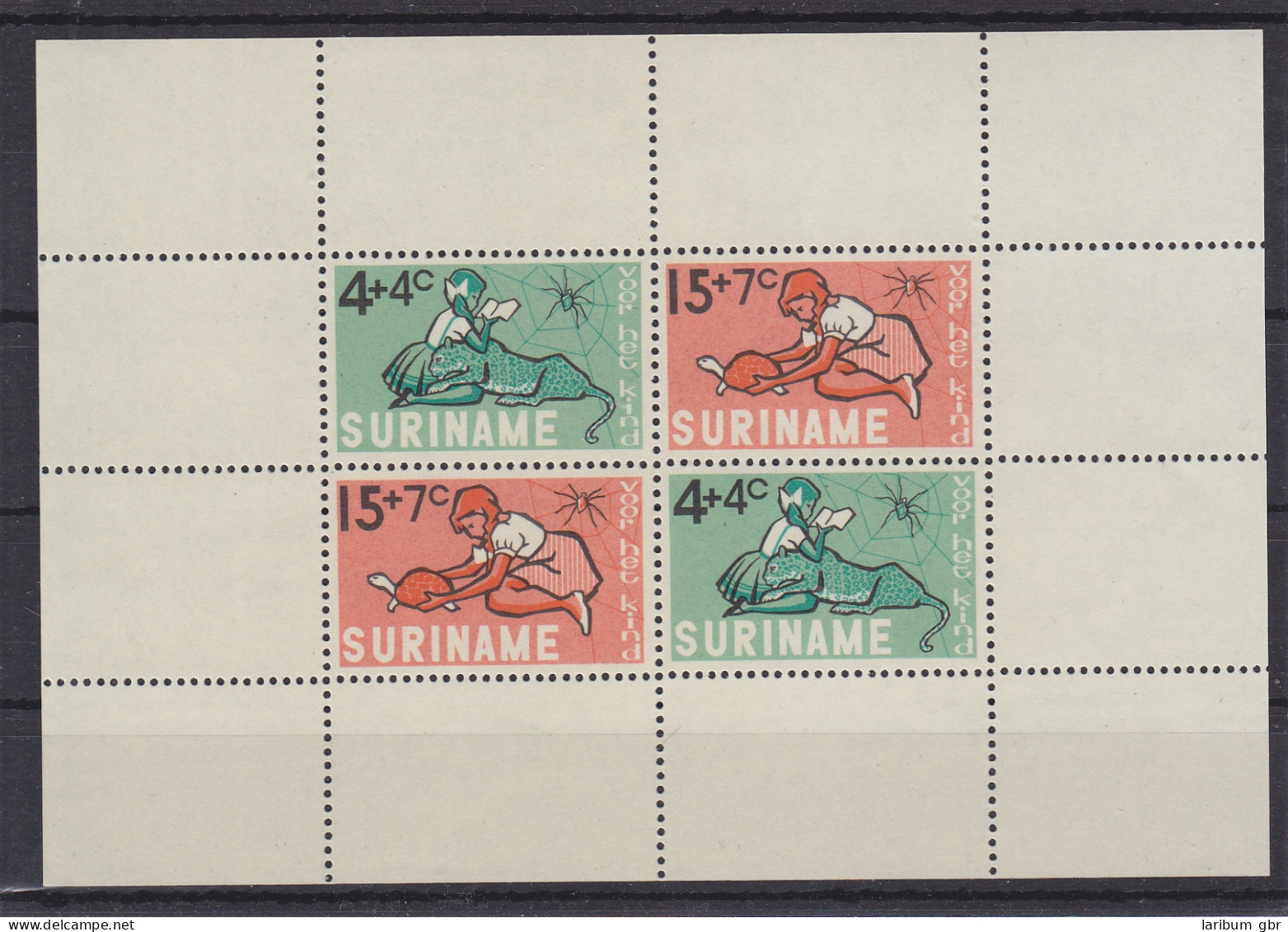 Suriname Block 4 Mit 478 Postfrisch Kinder Und Tiere #GE387 - Surinam