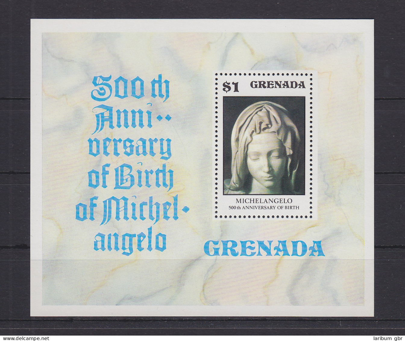 Grenada Block 49 Mit 716 Postfrisch Michlangelo Madonna, MMH #GE232 - Grenade (1974-...)