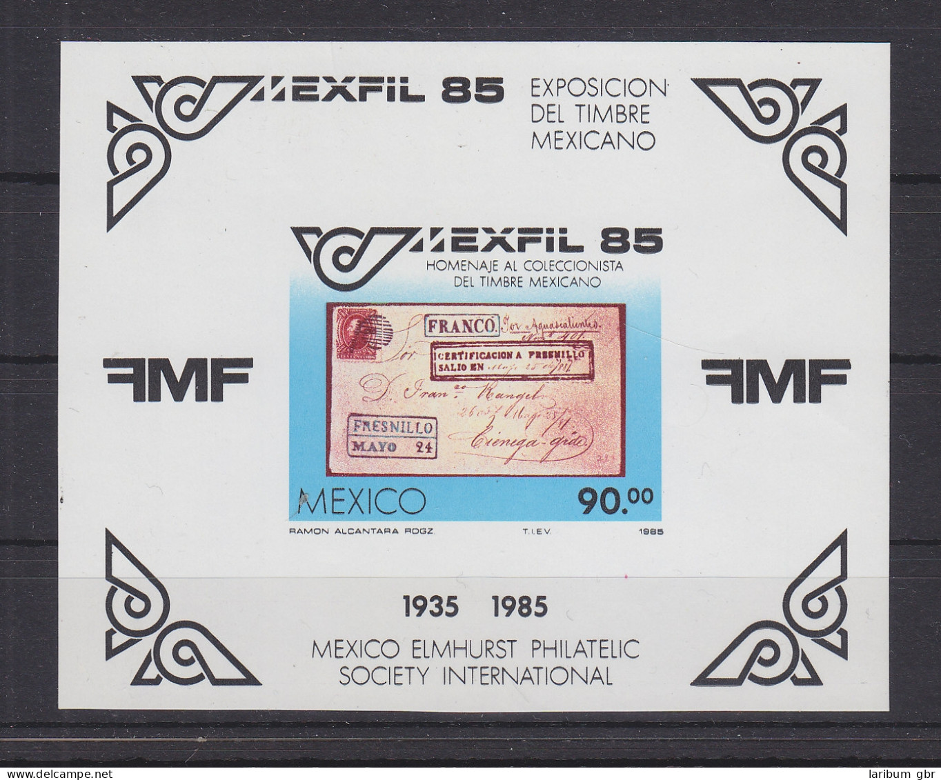 Mexiko Block 28 Mit 1932 Postfrisch Briefmarkenausstellung MEXFIL 85 #GE254 - Mexique