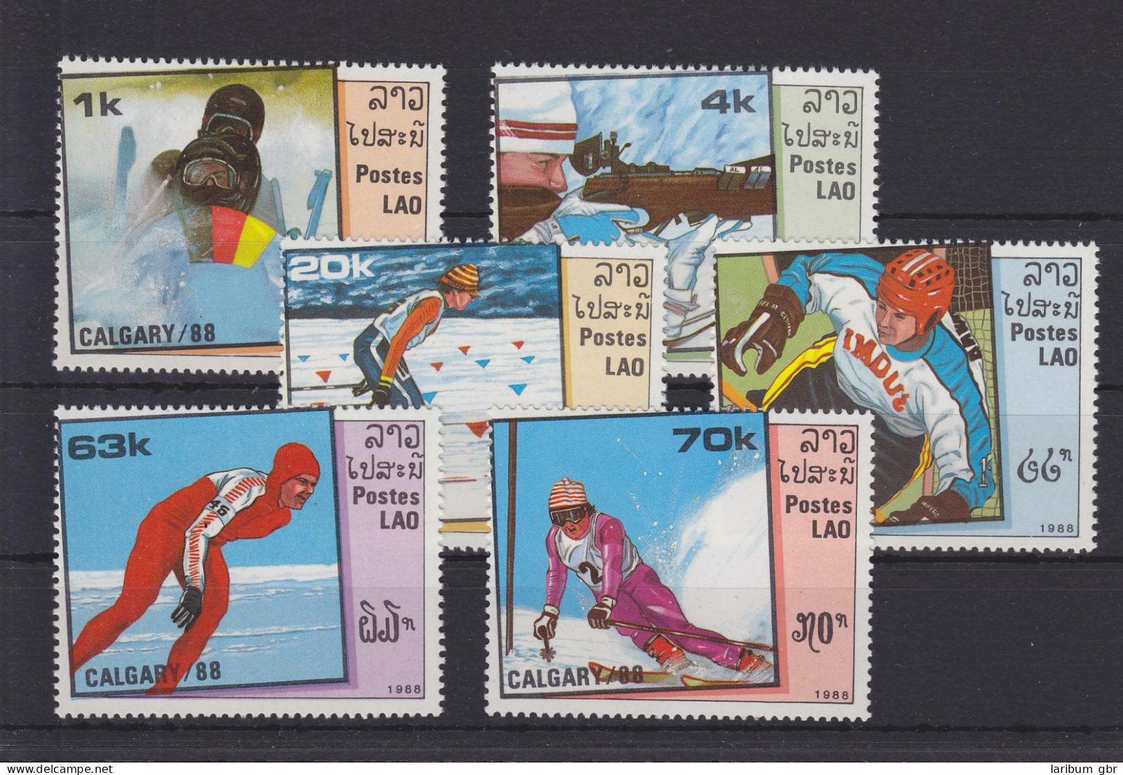 Laos 1060-1065 Postfrisch Olympische Winterspiele Olympia Calgary, MNH #GE174 - Laos