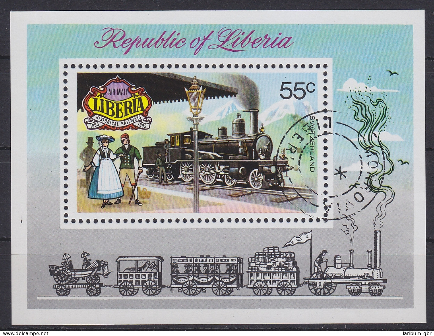 Liberia Block 66 Mit 875 Gestempelt Eisenbahn, Used #GE157 - Liberia