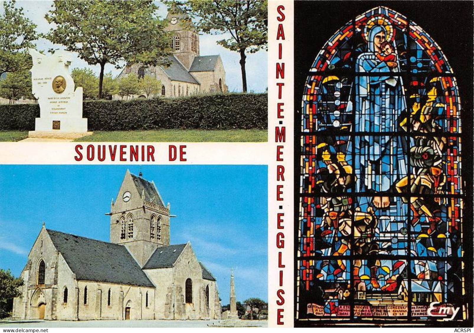 SAINTE MERE EGLISE Le Memorial Alexandre Renaud L Eglise 16(scan Recto-verso) MA1538 - Sainte Mère Eglise