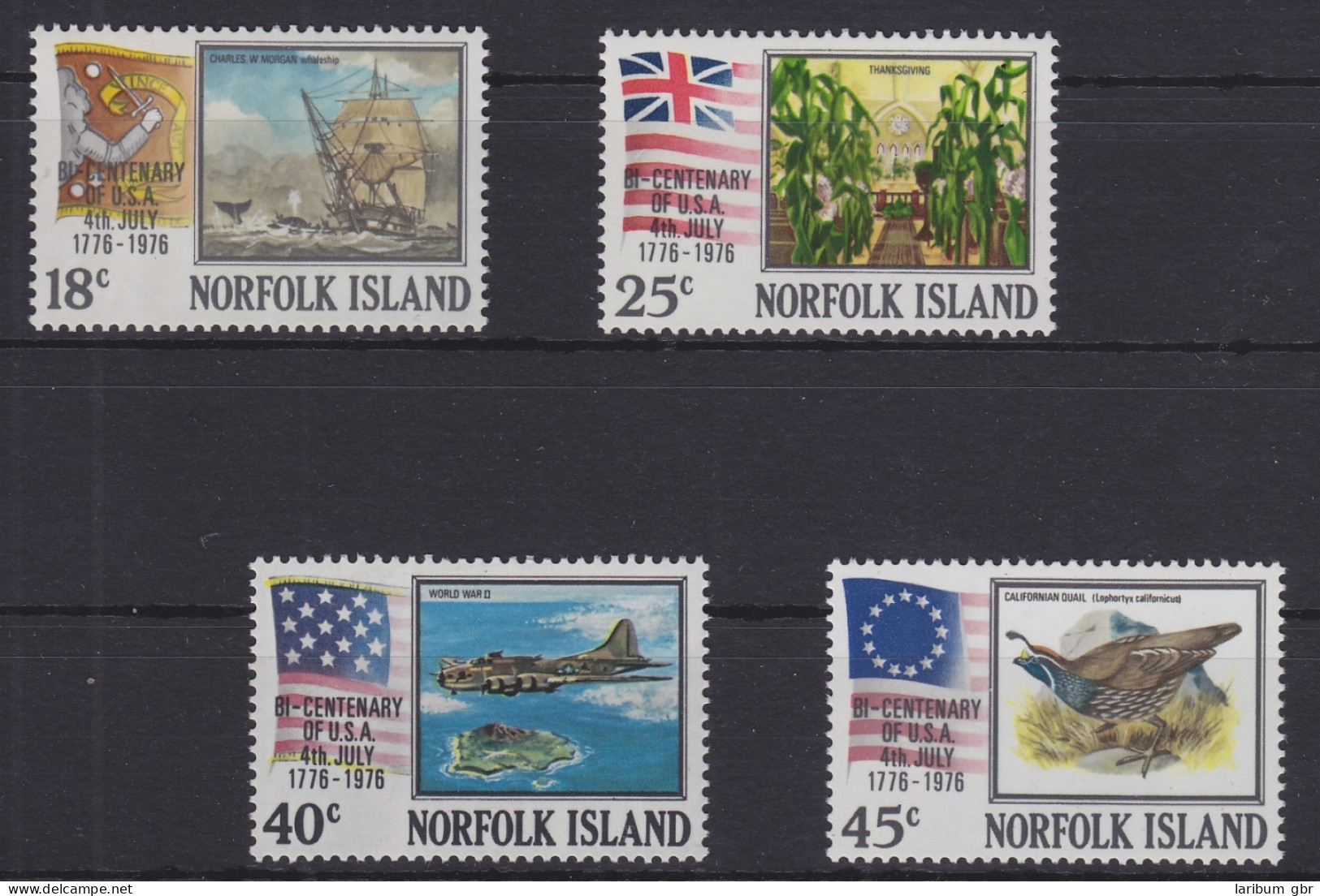 Norfolkinsel 177-180 Postfrisch 200 Jahre Unabhängigkeit Der USA #GE185 - Norfolk Eiland