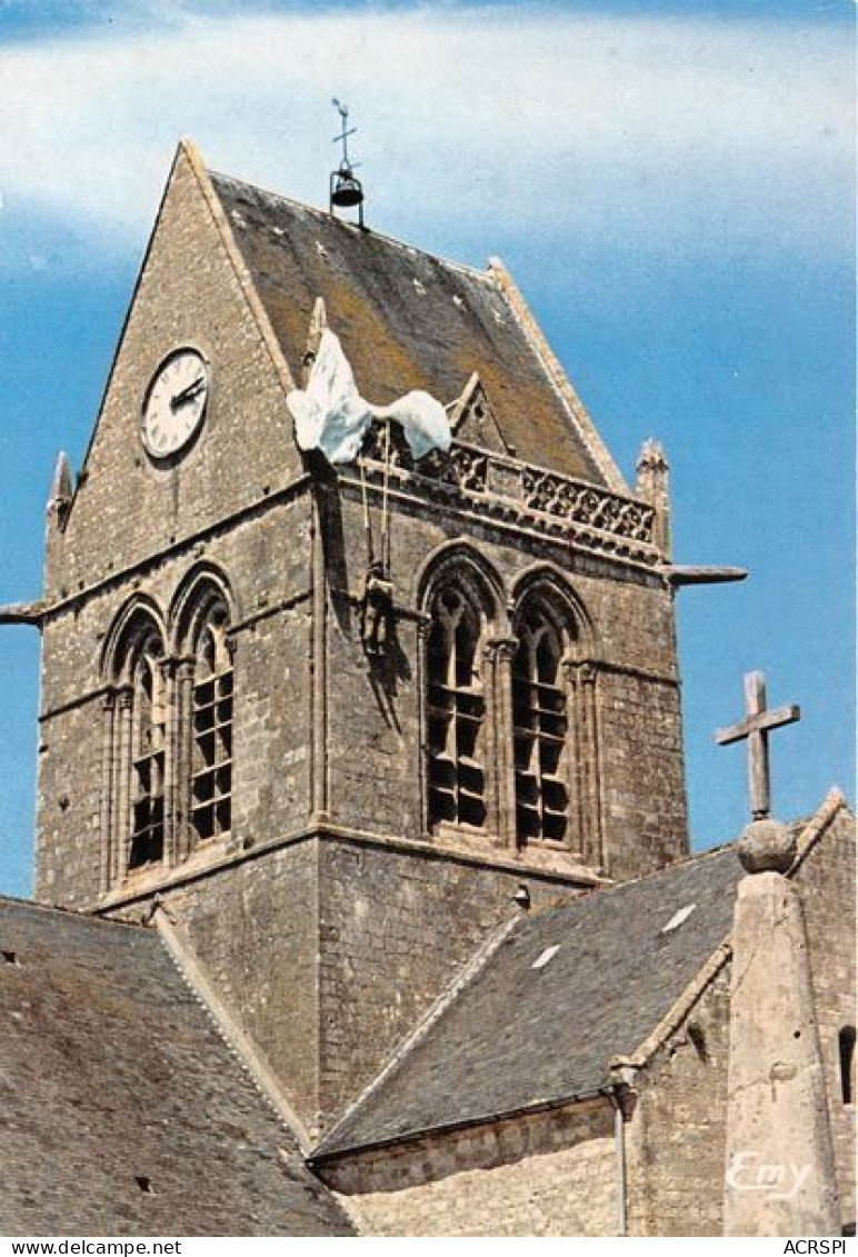 SAINTE MERE EGLISE L Eglise Et Le Calvaire Borne Milliaire 11(scan Recto-verso) MA1522 - Sainte Mère Eglise