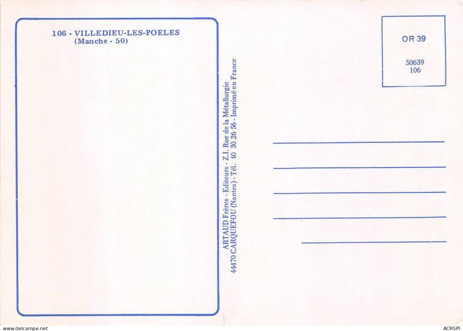 VILLEDIEU LES POELES 5(scan Recto-verso) MA1522 - Villedieu