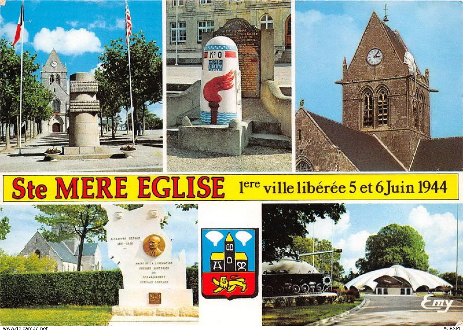 SAINTE MERE EGLISE L Eglise Et Place Du 6 Juin 22(scan Recto-verso) MA1556 - Sainte Mère Eglise