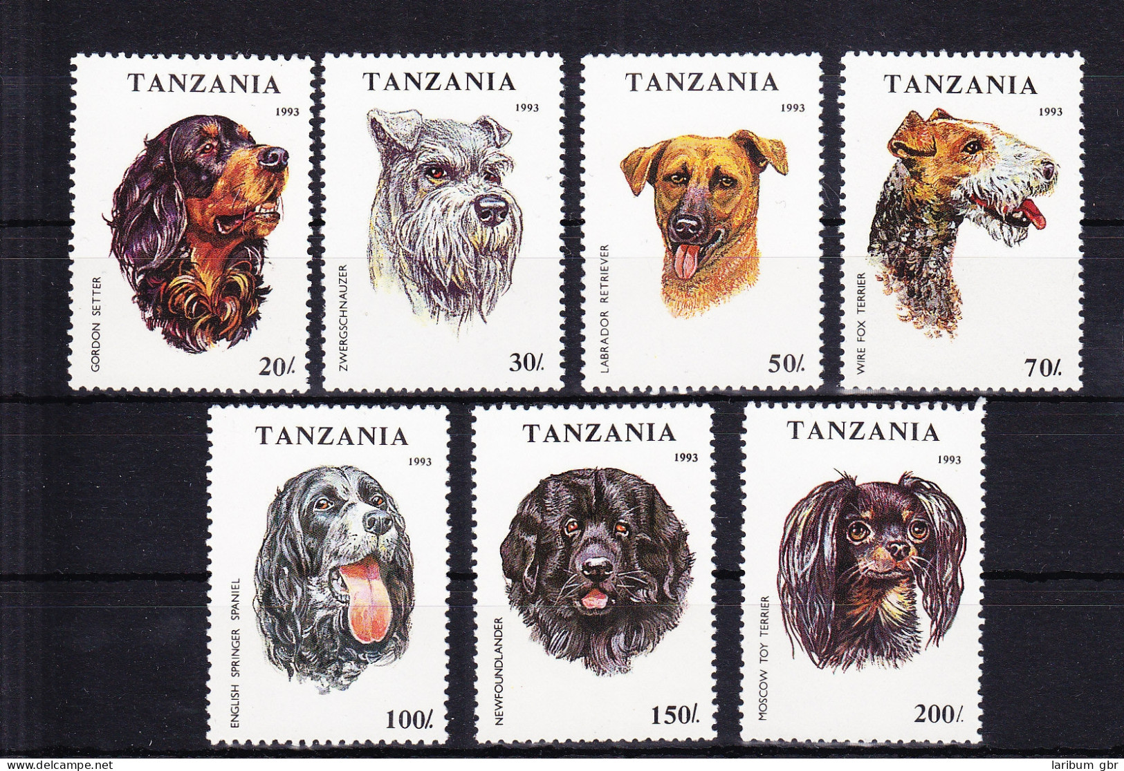 Tansania 1599-1605 Postfrisch Hunde, MNH #RB665 - Tansania (1964-...)