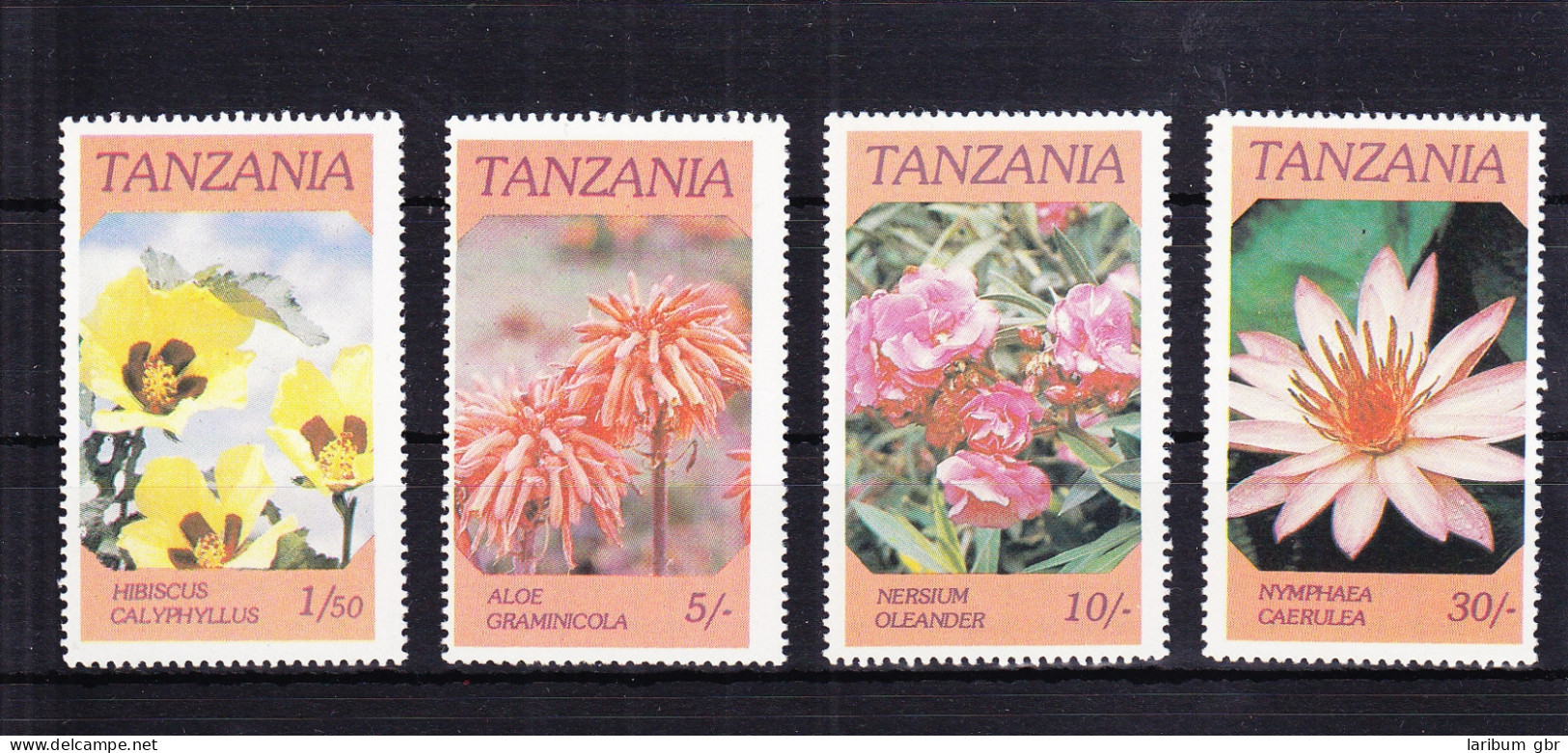 Tansania 324-327 Postfrisch Blumen, MNH #RB667 - Tanzania (1964-...)