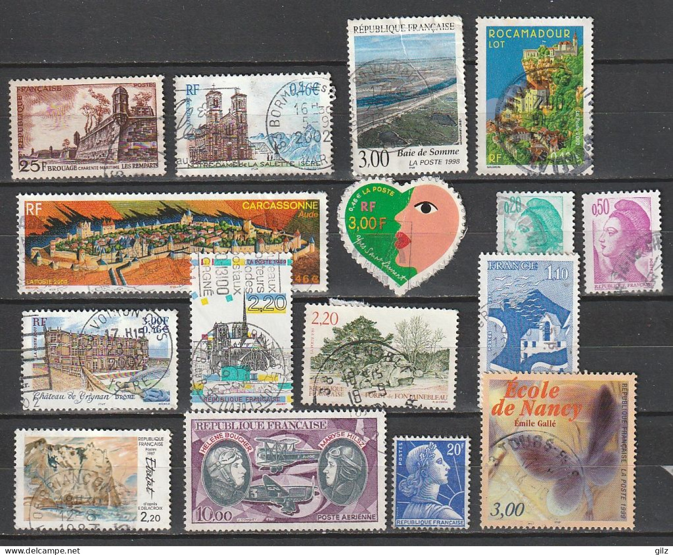 Lot De Timbres De France Collection Oblitérés (voir Scan) - Collections