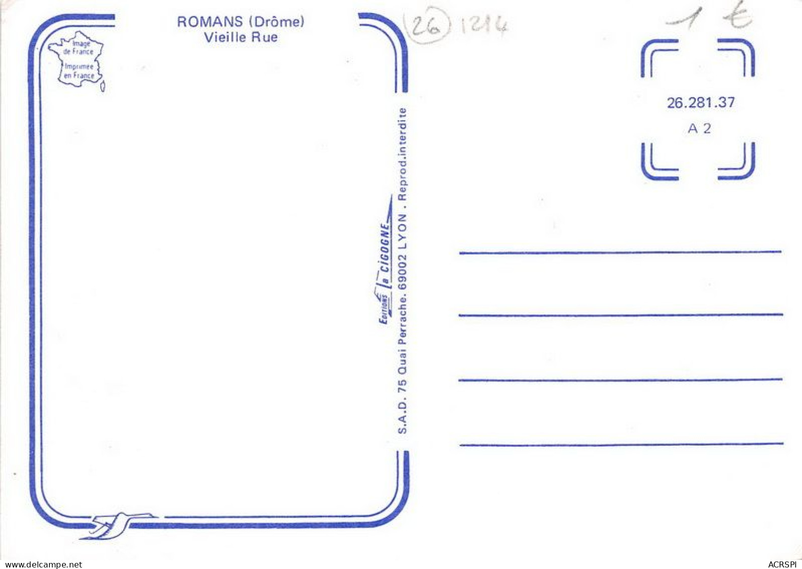 ROMANS Vieille Rue 16(scan Recto-verso) MA1550 - Romans Sur Isere