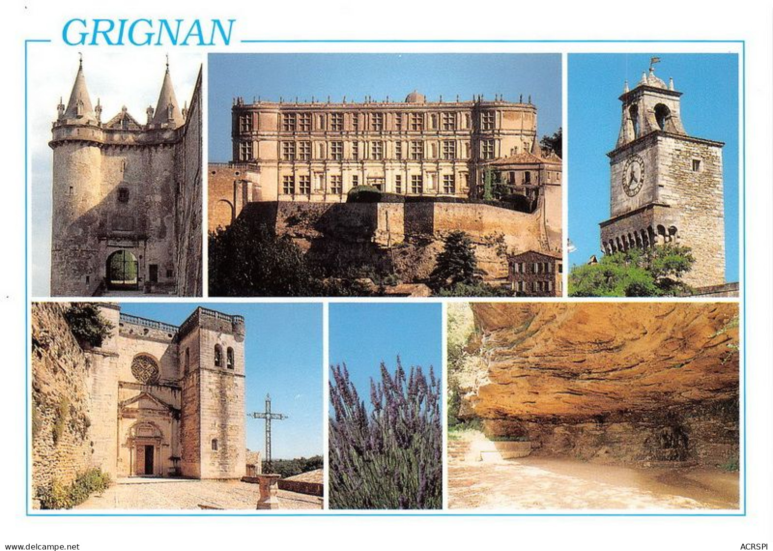 GRIGNAN L Entree Du Chateau Le Chateau Le Beffroi L Eglise St Sauveur La Grotte 17(scan Recto-verso) MA1547 - Grignan