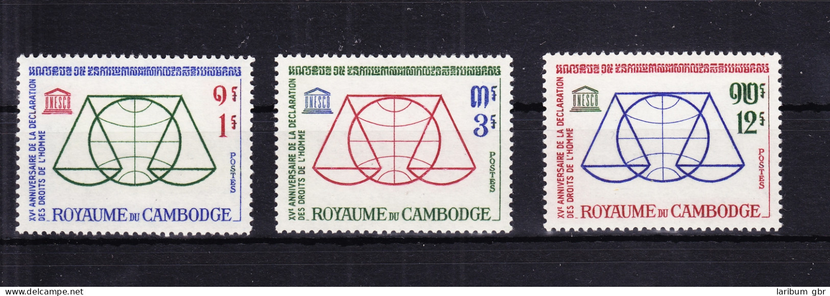 Kambodscha 160-162 Postfrisch Menschenrechte, MNH #RB750 - Cambodge