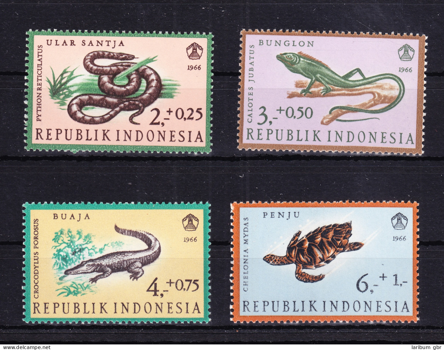 Indonesien 558-561 Postfrisch Tiere Reptilien, MNH #RB758 - Indonésie