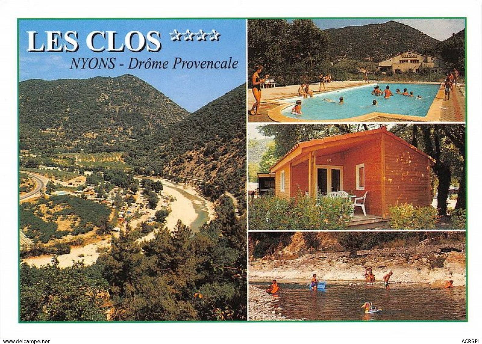 NYONS Camping Les CLOS Ouvert Toute L Annee Location De Mobil Home Et De Chalets 30(scan Recto-verso) MA1580 - Nyons