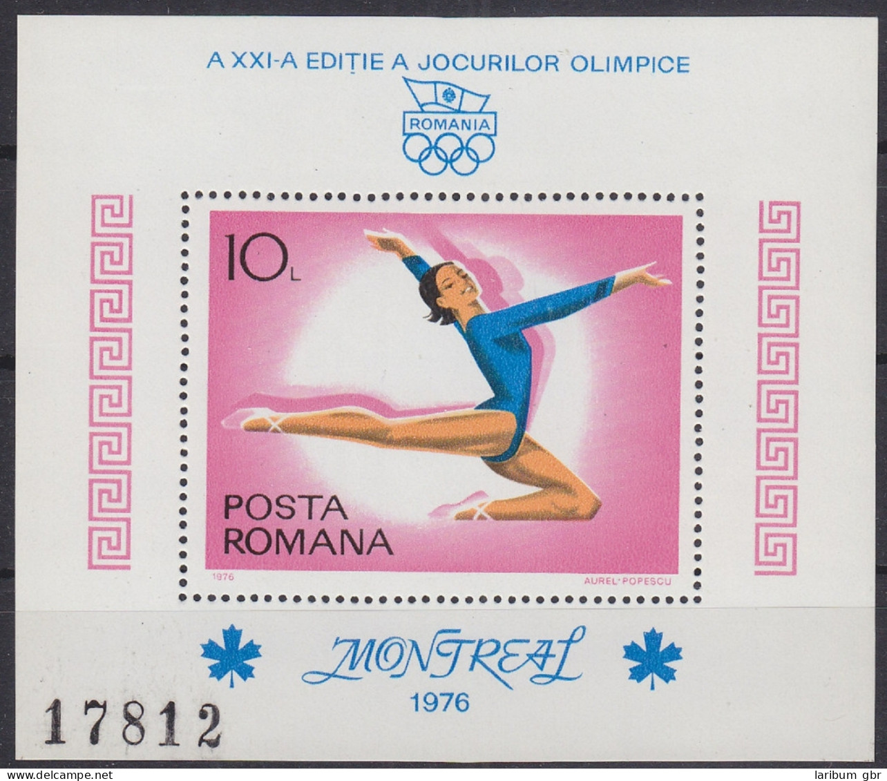 Rumänien Block 135 Mit 3356 Postfrisch Olympische Spiele 1976,MNH #RA230 - Other & Unclassified