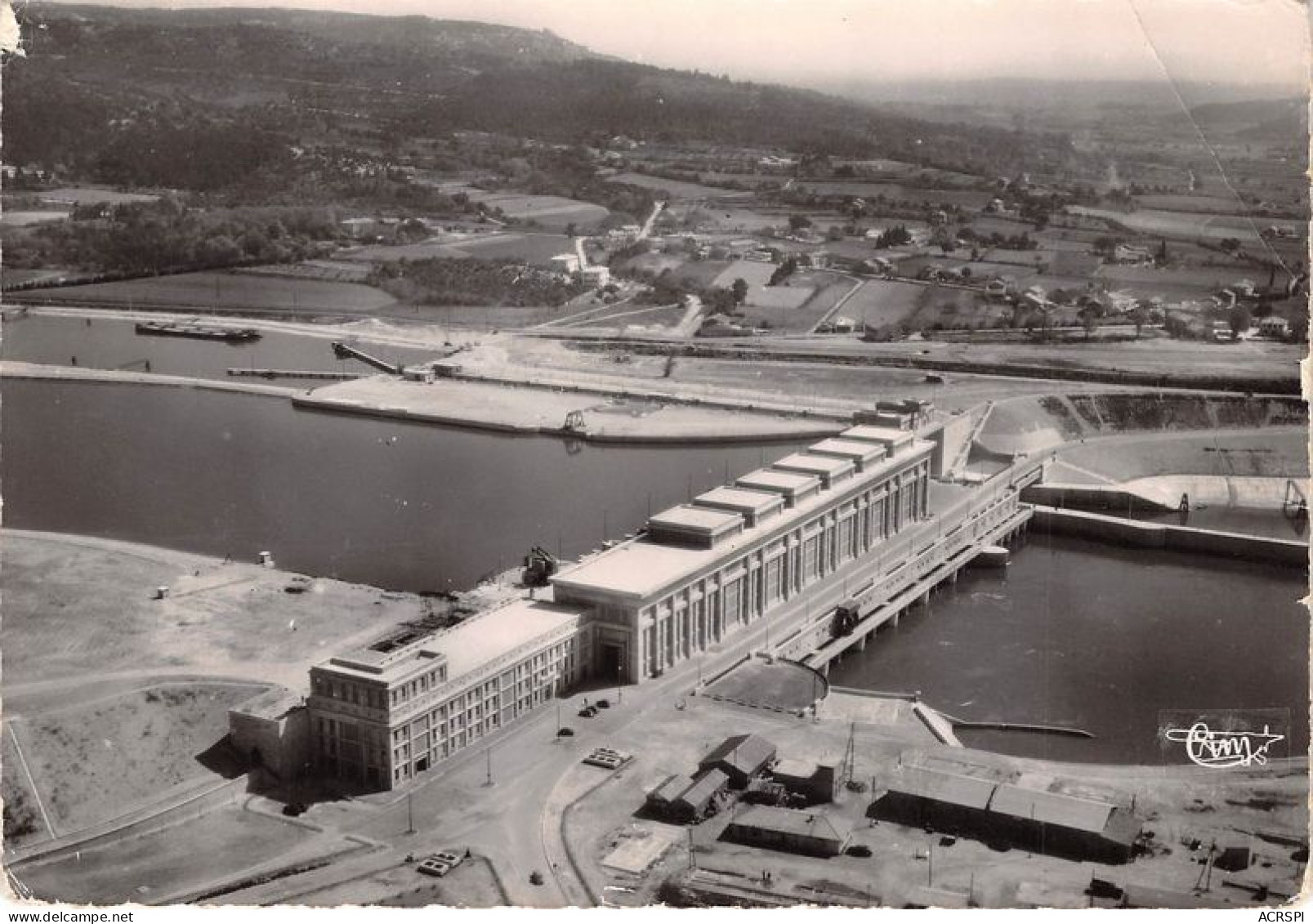 DONZERE Amenagement Du Rhone Vue Aerienne Sur La Centrale Andre Blondel 23(scan Recto-verso) MA1576 - Donzere