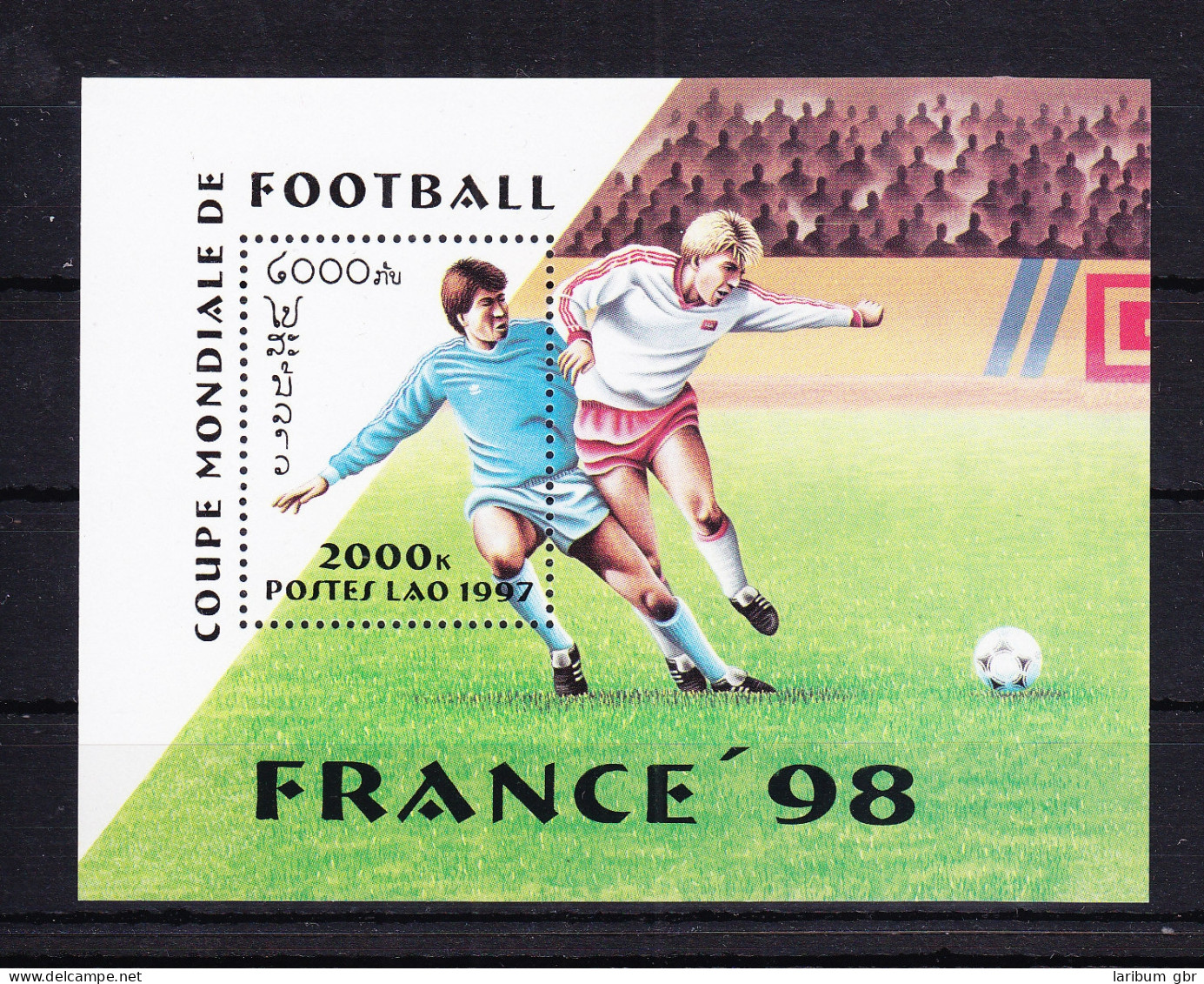 Laos Block 163 Mit 1599 Postfrisch Fußball, WM 1998 In Frankreich, MNH #RB628 - Laos