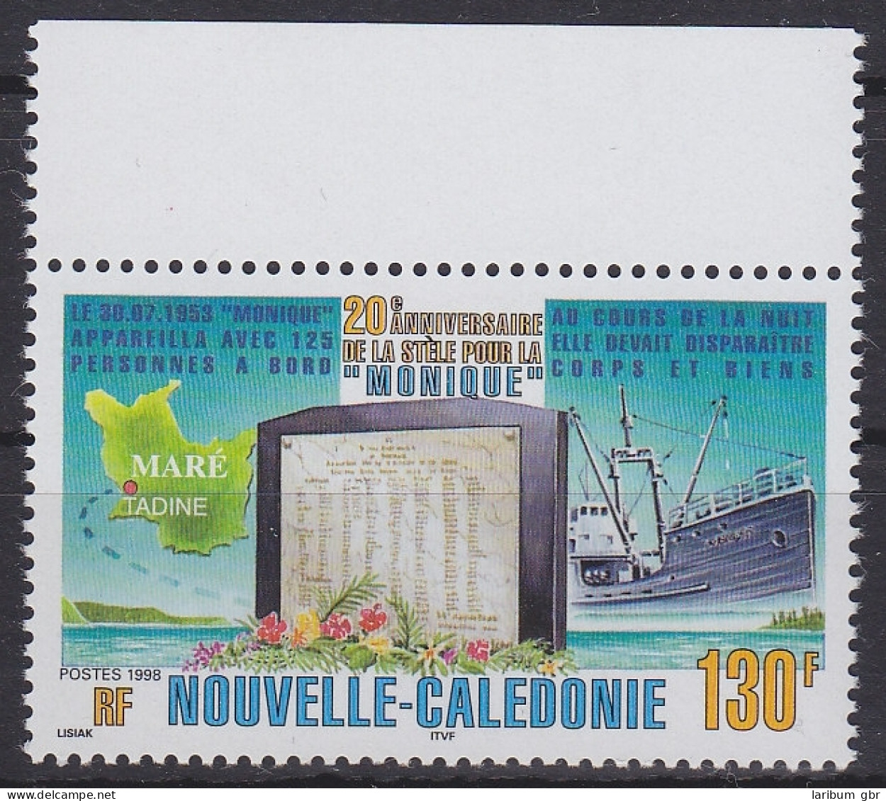 Neukaledonien 1154 Postfrisch Schiffe, "Monique", MNH #RB054 - Autres & Non Classés