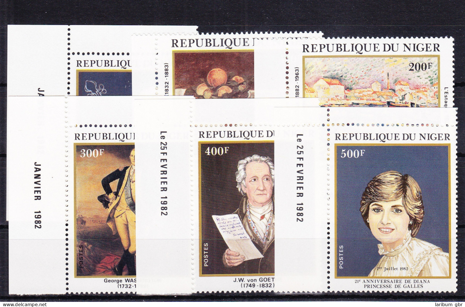 Niger 784-789 Postfrisch Jahrestage Der Persönlichkeiten, MNH #RB733 - Níger (1960-...)