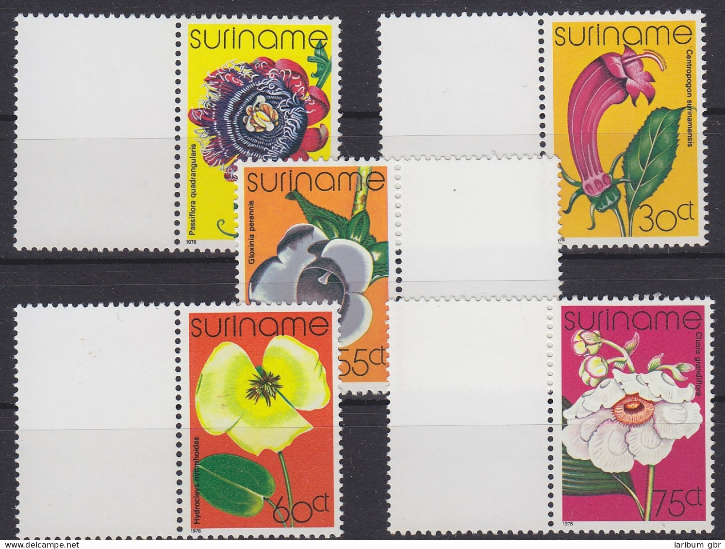 Suriname 807-811 Postfrisch MNH, Blumen Blüten Flowers #RA032 - Surinam