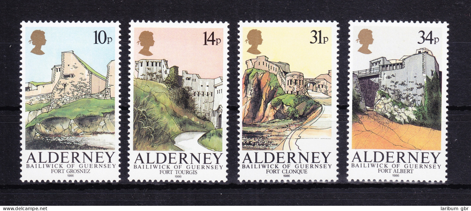 GB Alderney 28-31 Postfrisch Festungen #RF726 - Alderney