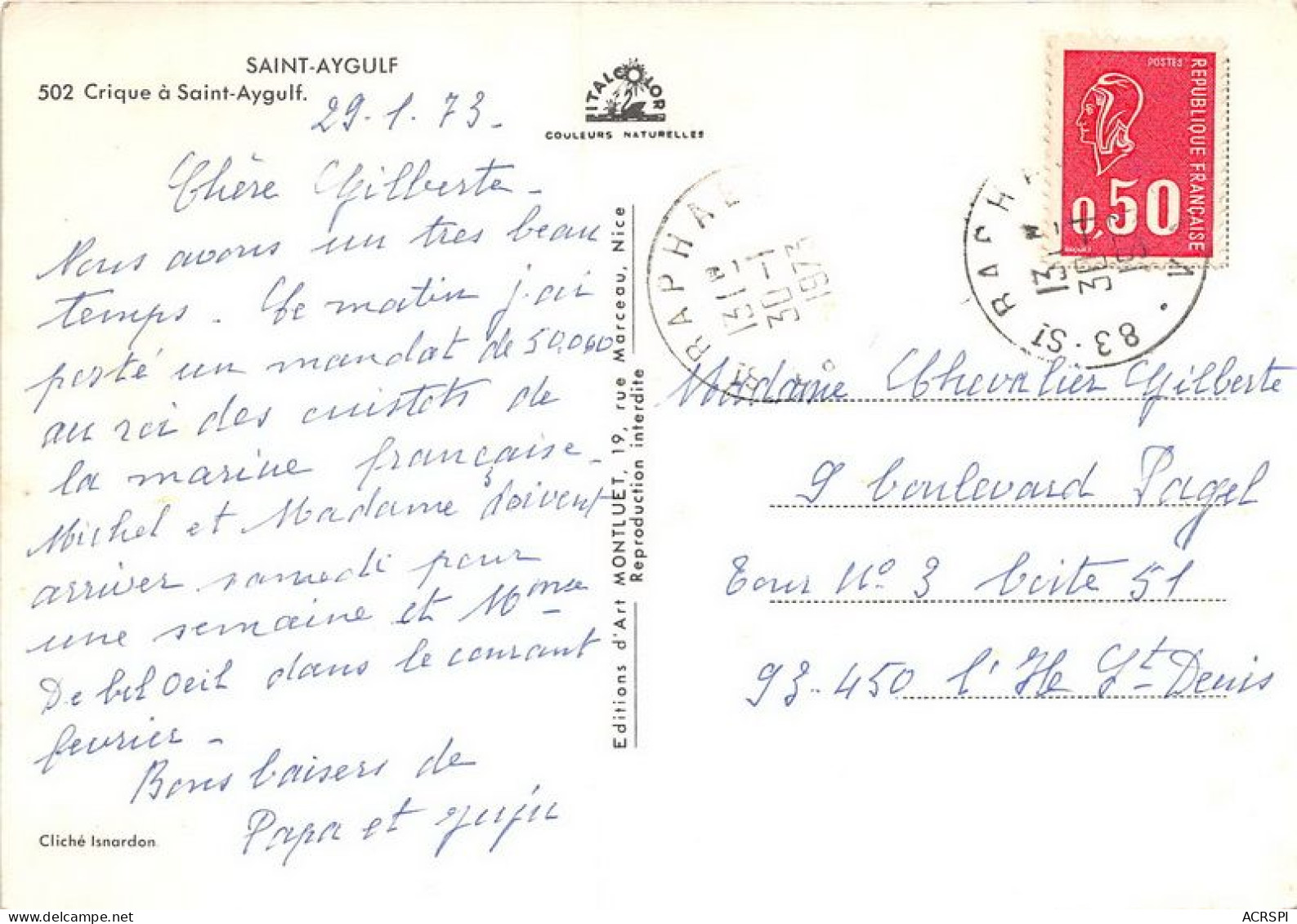 SAINT AYGULF Crique A Saint Aygulf 22(scan Recto-verso) MA1583 - Saint-Aygulf