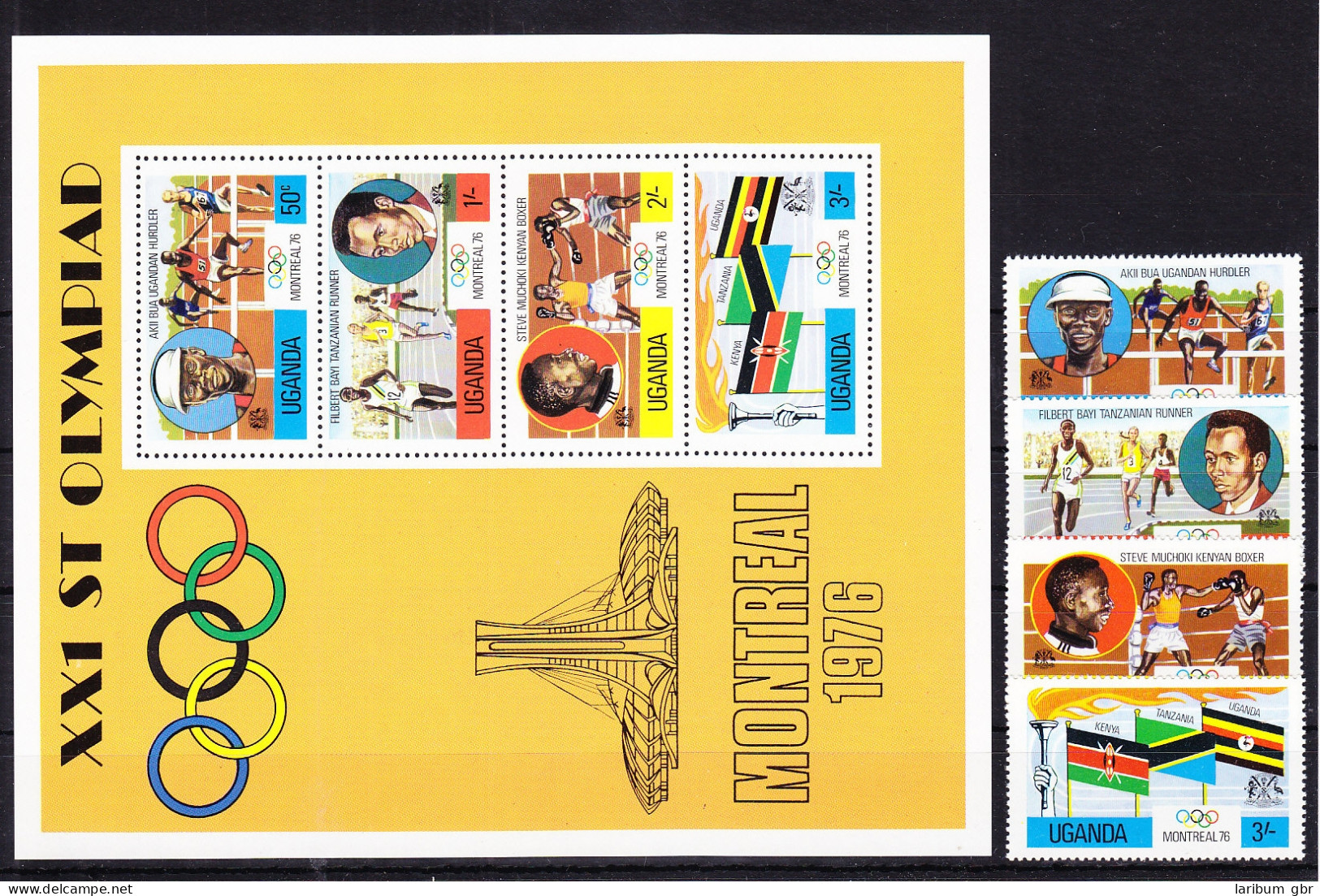 Uganada Block 2 Und 141-144 Postfrisch Olympische Sommerspiele #RF960 - Ouganda (1962-...)