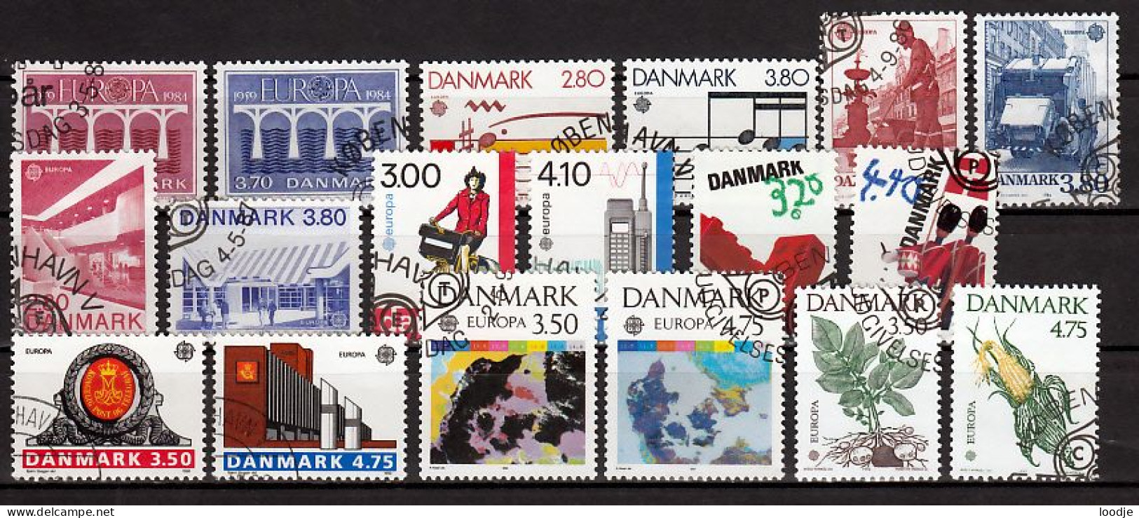 Denemarken Europa Cept 1984 T.m. 1992 Gestempeld - Verzamelingen